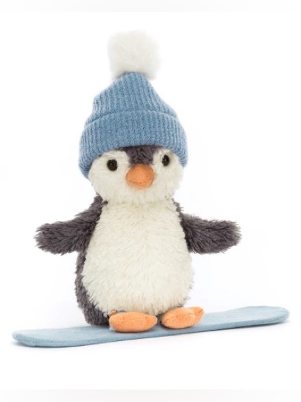 Jellycat Official Authentic Peanut Penguin Snowboarding Plush